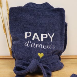 Peignoir brodé pour Papi