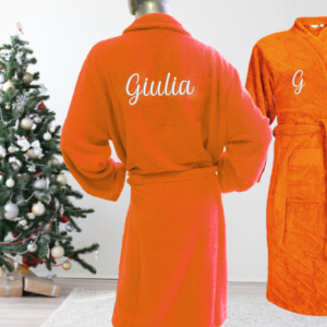 Peignoir brodé adulte 🧵 Orange