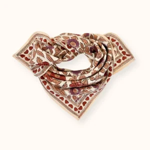 Foulard Manika Coeur Fire macadamia