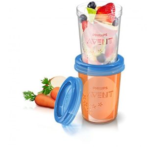 Philips Avent – 5 petits pots de conservation 240 ml – couvercles vissables