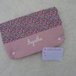 Pochette à barrettes et à élastiques en tissu Liberty of London format XL