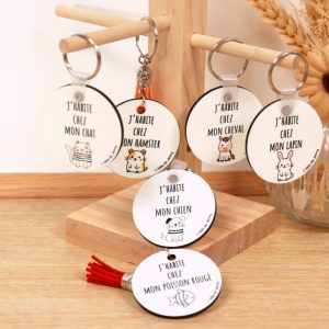 Porte-clé animaux – Collection “J’habite chez”