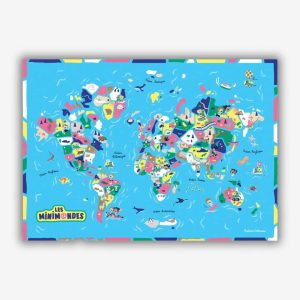 Poster carte du monde enfant