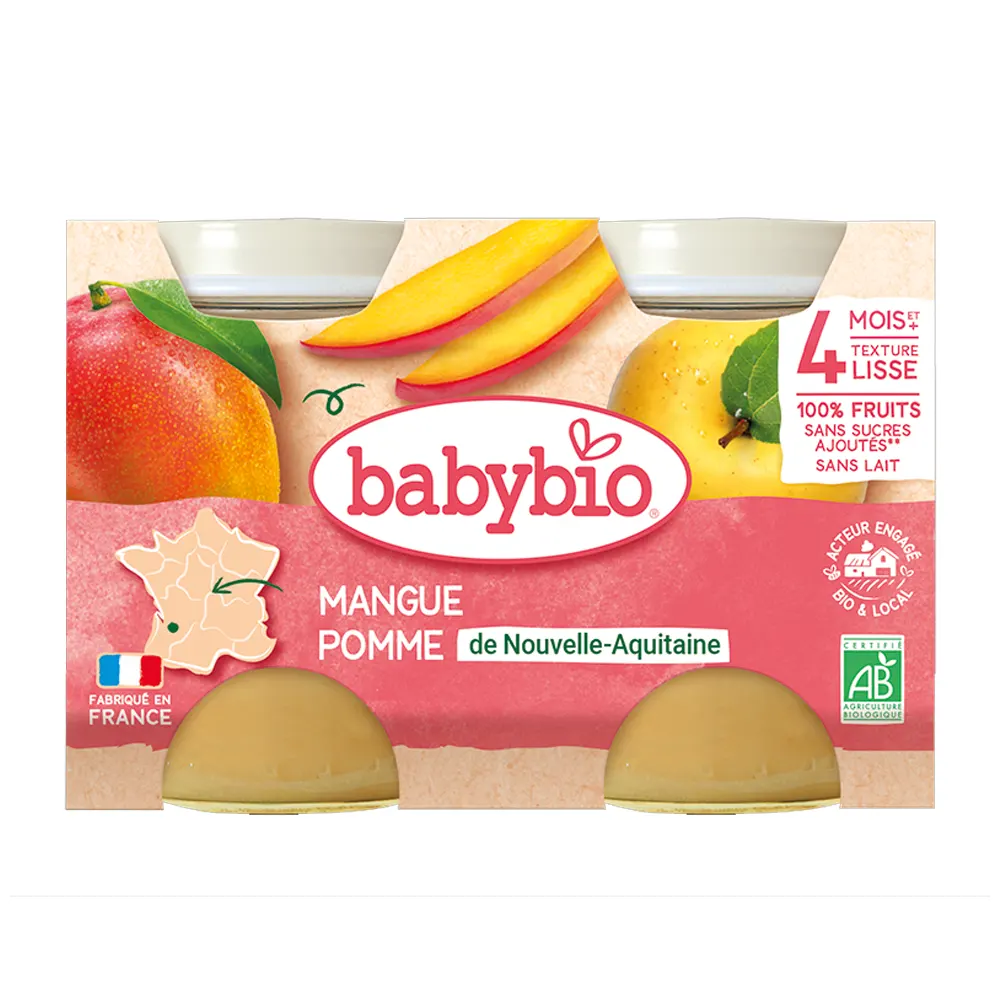 Babybio petit-pot-mangue-pomme-de-nouvelle-aquitaine-2x-130g