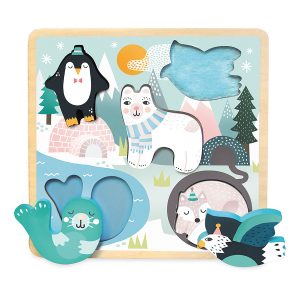 Puzzle encastrement tactile – Banquise