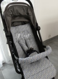 Protège barre poussette molletonné pour poussette tissu de votre choix