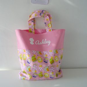 Mini Tote Bag sac plat pour chasse aux oeufs de Pâques