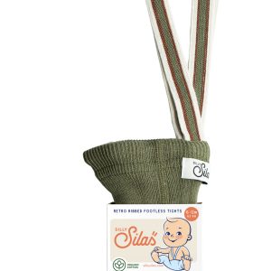 Collant à bretelles striped Footless / Olive