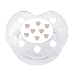 Tétine physiologique taille 1 / Coeurs roses