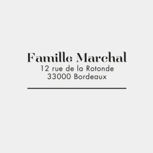 Tampon adresse en bois – Souligné