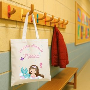 Tote bag enfant personnalisé – sirène mahina