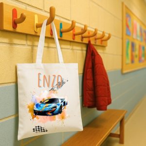 Tote bag enfant personnalisé – voiture