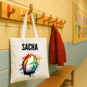 Tote bag enfant personnalisé – rugby