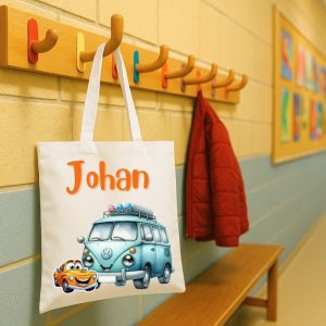 Tote bag enfant personnalisé – van