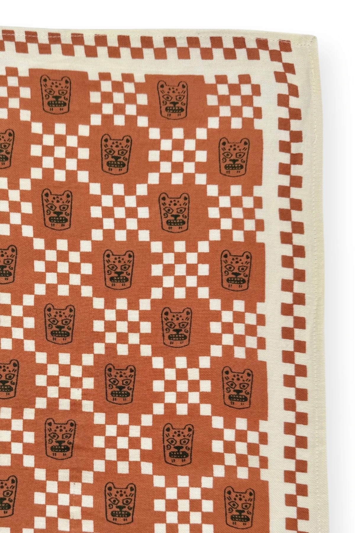 Grand foulard Tigro Rust – Image 2