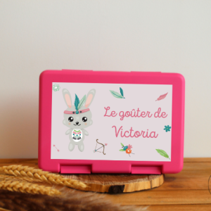 Boîte à goûter personnalisable – Lapin